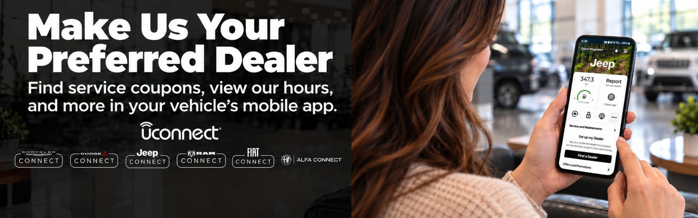 uconnect® make us your preferred dealer | Chrysler of Forest City in Forest City IA